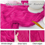 12Pack Hot Pink Cheesecloth Table Runners 10FT Gauze Table Runner - Image 4