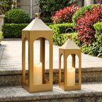 Modern Farmhouse Lantern Decor Metal Decorative Hanging Candle Lanterns - Image 7