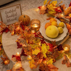 CQURE 6 Pack Fall Leaf Garland, Total 35Ft Artificial Maple Leaf Autumn Garland Fall Leaves Hanging Vines Fall Maple Leaves Thanksgiving Decor for Home Wedding Fireplace Party - Image 6
