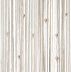 BECHAEO Boho Macrame Beaded Curtain with Tassels, White 1 Panel 35" x 79" - Image 3