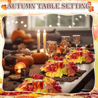 Umigy 12 Set Fall Candle Holders Glass Votive, Maple Leaf, Dark Color - Image 4
