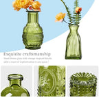 Glass Bud Vases Set of 64 - Green Assorted Small Mini Glass Vases for Flowers, Crystal Vintage Vase Set, Bulk Centerpieces for Table Décor, Wedding, Home and Events (Green, 64 Pcs) - Image 4