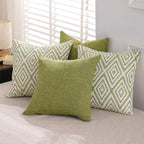 HPUK Throw Pillow Covers 20x20, 4 Pack, Green Textured Couch Pillow Covers - Image 6