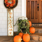 Fall Welcome Porch Sign 45 x 9 Inch Wood Decor with Raised Letters and Bow - Image 6