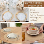 Kochorie 100 Pieces Burlap Placemats 15 Inch Round - Image 7