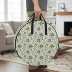 36 Inch Round Storage Bag 2 Pack,Abstract Sage Green Leaves on Vintage Waterproof Wreath Storage Container with Handles&Zipper Watercolor Flower Closet Organizer Bags Garland Box - Image 3