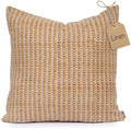 Decorative Pillow Cover French Country Pillow Cover Cottage Decor Floral Block Print, Farmhouse Decorative Cushion Cover, Striped Pillow Cover Line and Loop (Rust) by LineandLoop