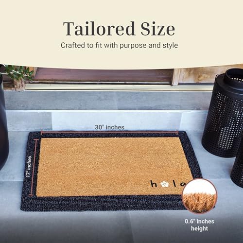 THEODORE MAGNUS Door Mat - Welcome Mat for Front Door with Non-Slip Backing - Durable Spring & Summer Doormat - Perfect for Outside Entrance Matt - Outdoor/Indoor - Hola Daisy - 17" x 30" - Image 4