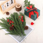 Rowfad Christmas Norfolk Pine Picks Artificial Greenery Branches, 100 Pcs - Image 5