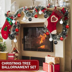Shappy 216 Pcs Mini Christmas Ball Ornament 1.18 Inch,Black, White, Red - Image 5