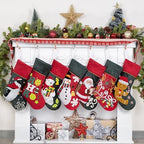 BHD BEAUTY 2026 New Christmas Stocking Red and Green Customized for Family Decorations Hanging Ornament 7 Pack by bhdbeauty