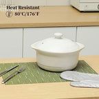 Leetaltree Pea Green Placemats Set of 12 - Heat Resistant Non-Slip Place mats for Dining Table, Washable Durable PVC Vinyl Woven Table Mats（Pea Green, 12） - Image 4