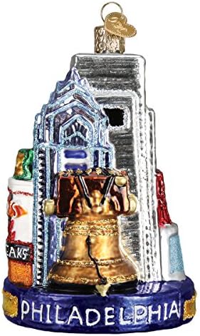 Old World Christmas Philadelphia Cityscape Glass Blown Ornament for Christmas Tree, Handcrafted Holiday Decoration, Landmark Collection by OldWorldChristmas