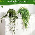 4Pcs Fake Hanging Plants Potted Artificial Plants Hanging Greenery Ivy Vine - Image 2
