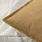MIULEE Decorative Linen Pillow Covers 20x20 Inch Mustard Yellow - Image 2