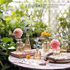 SUPMIND 16Pcs Amber Bud Vases Set, Small Glass Vases Bulk for Centerpieces - Image 5