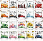Mixweer 20 Pcs Holiday Pillow Covers 18x18 Inch Seasonal Throw Pillow Cover by Mixweer