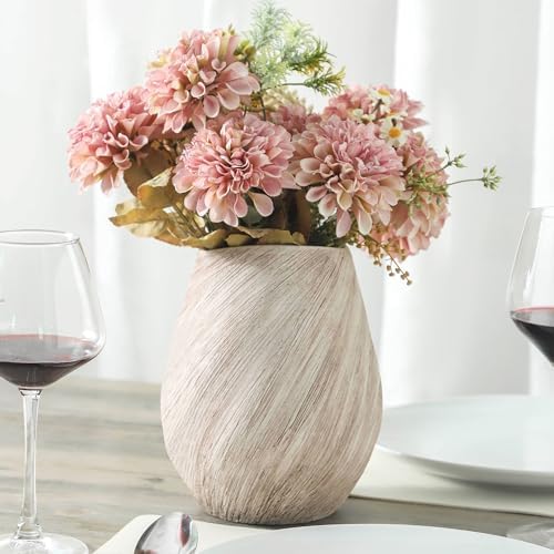 ALMA Minimalist Ceramic Vase, 8'' Modern Flower Vase for Seasonal Decorator - Image 3