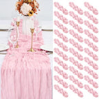 30 Pack Pink Table Runner 10Ft Cheesecloth Table Runner Boho Gauze Table Runner Long Cheese Cloth Table Runner Romantic Sheer Fabric Table Runners for Wedding Party Bridal Shower by YMHPRIDE
