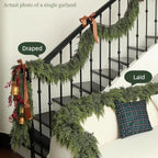 9FT Extra Full Christmas Cedar Garland Artificial Realistic Soft Thick Lush Cedar Pine Garland for Fireplace Mantel Stairs Indoor Outdoor - Image 2