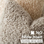 Foindtower Decorative Fuzzy Faux Fur Throw Pillow Covers 24x24 Light Grey - Image 3