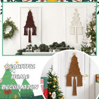 3 Pcs Large Macrame Christmas Tree Decor, Beige, Brown and Tan - Image 5