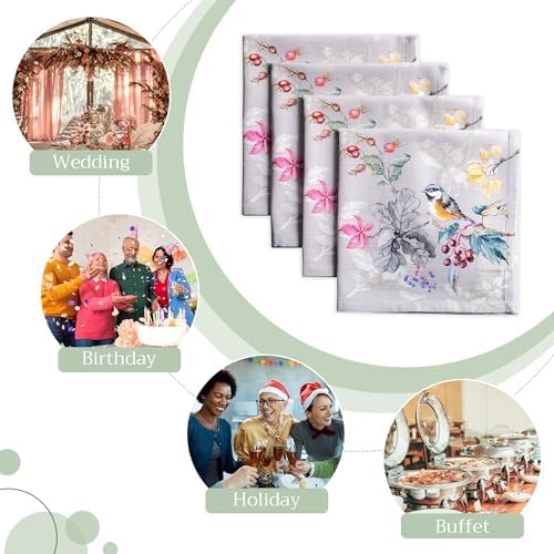 Maison d' Hermine Cloth Napkins Set of 4 Reusable 100% Cotton (20" x 20") - Image 6