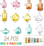 Color Bud Vases in Bulk - Set of 24 Mini Glass Bud Vases - Image 3