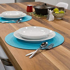 Now Designs Disko Round Placemats, Turquoise, Set of 4 - Image 6