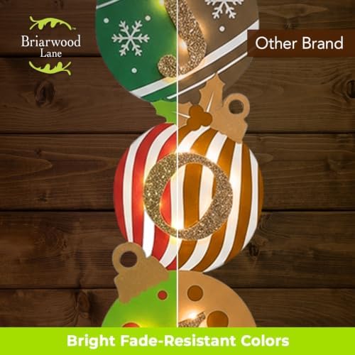 Briarwood Lane LED Sculpted Porch Leaner 46x9.5 Joy Christmas Ornaments - Image 6