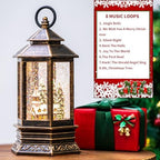 Christmas Village Snow Globes Church Nativity Water Lantern,Silent Night Music, Holiday Decorations Gifts for Family Children or Friends - Image 4