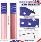 Remagr 10 Pcs Patriotic 4th of July Decorations Outdoor, 2 American Flag Windsocks, Independence Day Porch Banners with 6 USA Pleated Bunting Flags, Red White Blue Labour Day Decor for Yard Garden - Image 3