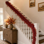 4 PCS 6.5Ft Artificial Fall Leaves Garland with Italian Ruscus Greenery - Image 4