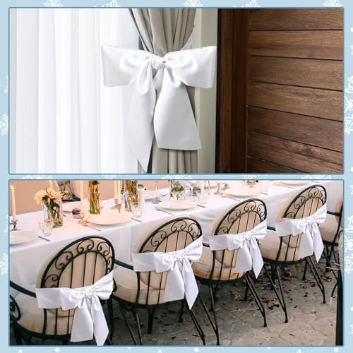 VitalCozy 24 Pcs White Wreath Sash Cotton Blank Ribbon - Image 6