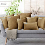Nestl Throw Pillow Covers, Cozy Velvet Decorative Autumn Pillow Covers 22 x 22 Inches, Soft Solid Couch Pillow Covers for Sofa, Bed and Car, Set of 2 - Mocha Light Brown - Image 6
