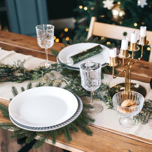 Christmas Placemat Set of 12 Artificial Norfolk Wreath Charger - Image 3