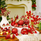 SHareconn 135Pcs Christmas Tree Ornaments Set, Christmas Tree Decorations - Image 4