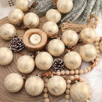 Yunlly 12 Pcs Neutral Christmas Ball Ornament, Rustic White, 3.15'' - Image 2