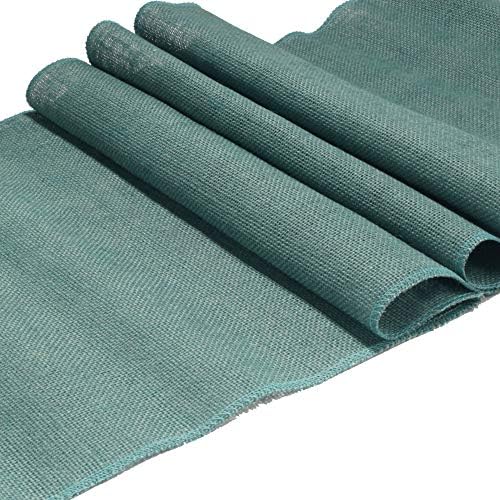 BambooMN Steel Blue 15" x 88" Vintage Burlap Table Runner for Rustic Wedding Bridal Shower Bachelorette Graduation Party Table Decor Decorations, 30 Pieces - Image 2