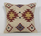 Chouhan Rugs 4 PCS Set of Hand Woven Jute Kilim Cushion Cover Indian Vintage Pillows 18X18 Rug Boho Shams (Pattern 1) - Image 3