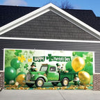 13x6 ft St. Patrick’s Day Truck Garage Door Banner - Green Truck with Shamrocks & “Happy St. Patrick‘s Day” Backdrop, Hanging Holiday Decor for March 17th Irish Party Outdoor Wall Sign - Image 6