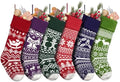 Christmas Stockings 6 Pack 21 Inches Knitted Stocking Decoration Ornaments for Mantle Fireplace Xmas Tree Hanging Family Home Holiday Festival Party Decor by HiPeep