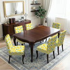Lemon Print Chair Covers Set of 6,Stretchable Kitchen Dining Room Chair Covers Decorations Removable Washable Dining Chair Slipcovers Chair Protectors for Dining Room & Kitchen - Image 7