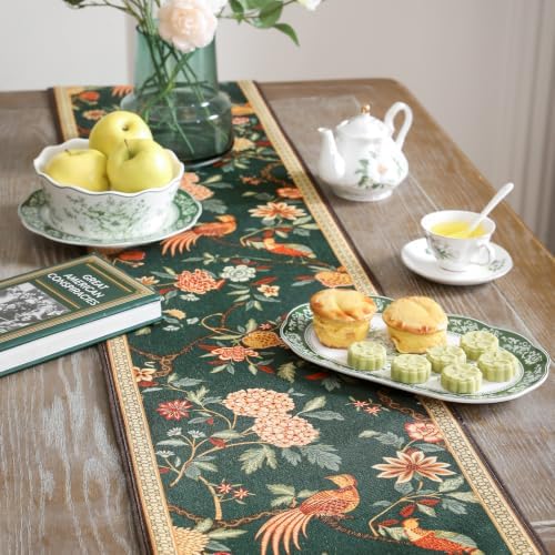 ISAENNE Designer Vintage Linen Long Table Runner,102"x12"-Mitchell - Image 5