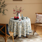 ISAENNE Designer Vintage Round Elegant Tablecloth,Diameter 55" - Image 3