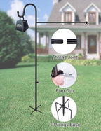 LOPANNY Large Garden Flag Holder Stand Pole for 28 x 40 Flags with Shepherds Hooks for Outdoor - Upgraded Sturdy 60 Inches Yard Flag Post Stake Perfect for Outdoor Decor(without Solar Lights & Flag) - Image 3