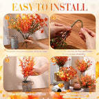 Zeyune 12 Sets Artificial Fall Thanksgiving Centerpiece for Tables - Image 5