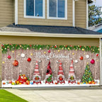 WovWeave Christmas Gnome Garage Door Cover, 7 x 16 ft Outdoor Banner - Image 6