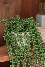 2 Pack Fake Hanging Plants, Faux Eucalyptus Vine Fern and String of Pearls - Image 5