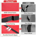 BALEINE 9 ft Rolling Christmas Tree Storage Bag, 3 Swivel Wheels for Easy Moving, Heavy Duty 600D Oxford Fabric Extra Large Artificial Christmas Tree Bag with Reinforced Carry Handles (Red) - Image 7